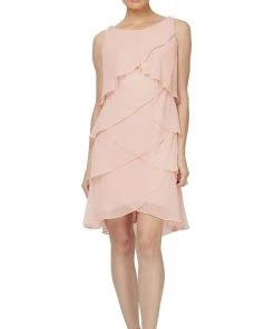 SLNY - Sleeveless Tulip Tiered Chiffon Dress 1140441