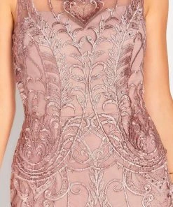 Social Occasions By Mon Cheri - Embroidered Bateau Cocktail Dress 119829